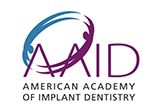 Logo of the American Academy of Implant Dentistry (AAID) representing expertise in dental implants and cosmetic dentistry.